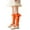 Orange, variant on Bow Girls Knee High Socks Cotton School Uniform Dress Long Socks for Girls