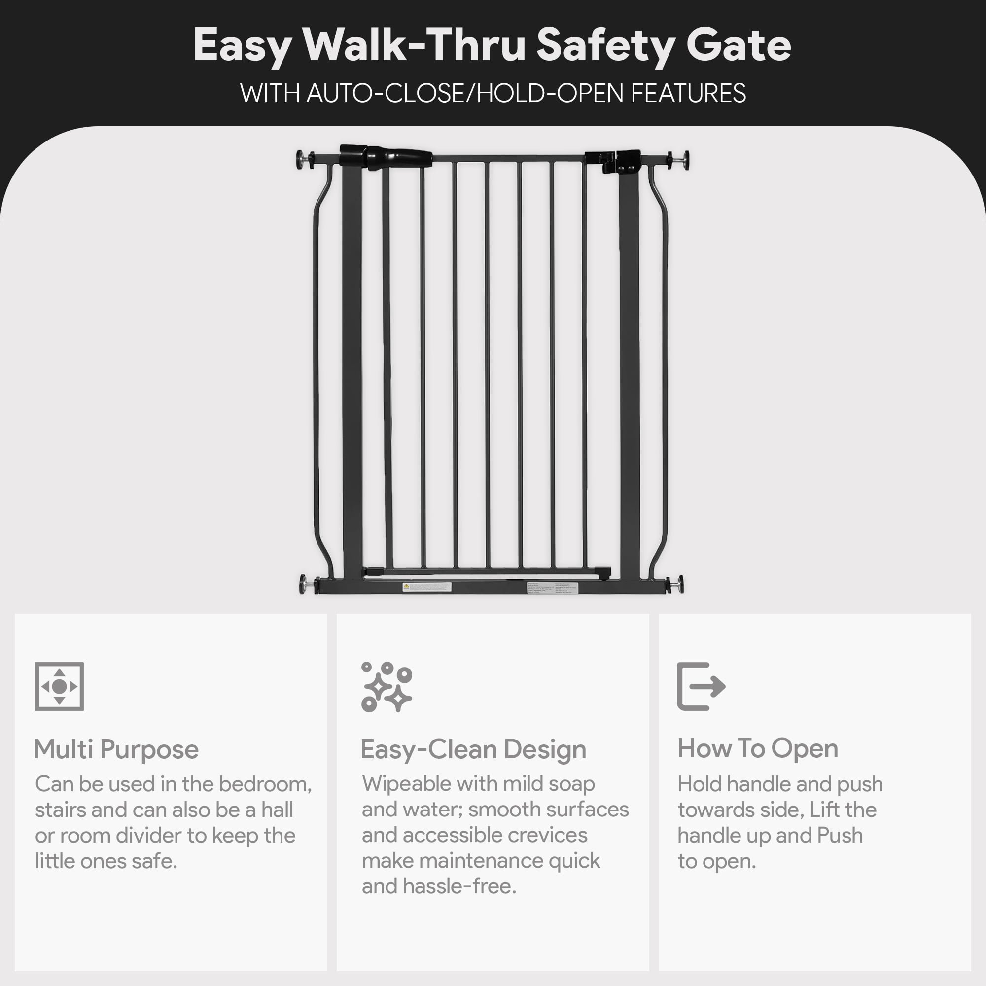Open Box BalanceFrom Walk Thru Safety Gate, Fits 29.1-33.8" Openings, 36” Tall