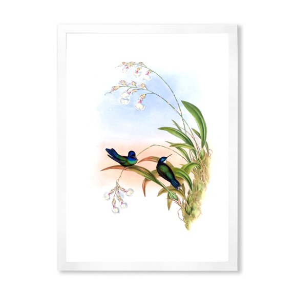 Designart 'Ancient Hummingbird III' Traditional Framed Art Print
