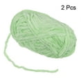 thumbnail image 3 of Unique Bargains Super Bulky Polyester Light Green Chenille Velvet Yarn, 87 Yards, 3 of 7