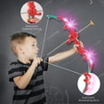 thumbnail image 4 of SainSmart Jr. Kids Bow and Arrows 2 Sets, Light Up Archery Set with 6 Suction Cups Arrows, Outdoor Hunting Game for 8-12 Toddlers, 4 of 7
