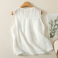 thumbnail image 6 of NTACZA Ladies Tank Tops Casual Cotton V-Neck Lace Trim Sleeveless Cute Summer Tops, 6 of 9