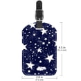 thumbnail image 6 of Square 2Pack PU Leather Stars Dark Blue Starry Cruise Luggage Tag with Privacy Cover and Name ID Tag for Travel Handbags Backpacks Luggage Tags, 6 of 6