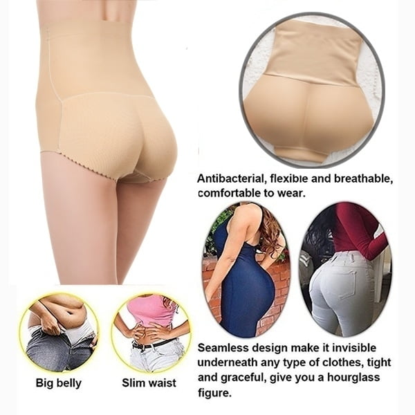 Woman Bum Lifter Fake Padded Panties Body Shaper Middle Waist Seamless  Briefs High Waist Belly Briefs Slimming Underwear 