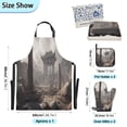 thumbnail image 3 of 5 Pcs Kitchen Set Heat Resistant Oven Mitts and Non-Slip Pot Holders with Adjustable Cooking Apron Ancient Ruins, 3 of 6