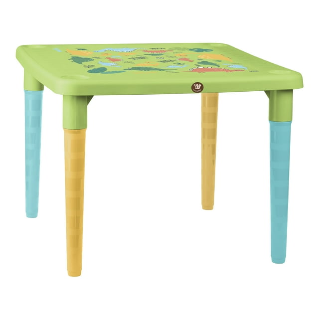 Mesa Infantil Bambino Para Dibujar Comer Jugar (Verde dinosaurios)