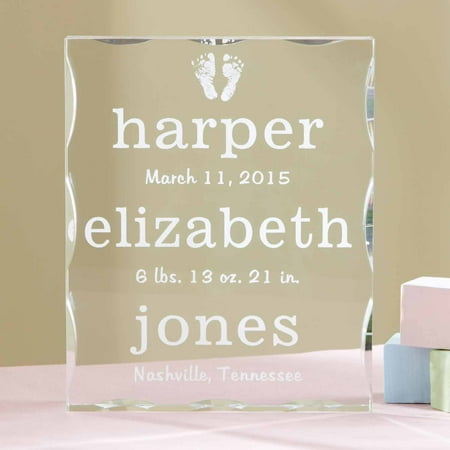 Personalized Tiny Footprints Acrylic Block (Best Way To Clear A Baby's Stuffy Nose)