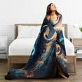 thumbnail image 5 of DouZhe Ultra-Soft Micro Fleece Lightweight Flannel Bed Blanket, Aries Zodiac Signs Print Cozy Warm Throw Blankets, 50"x40", 5 of 7