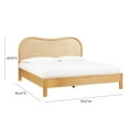 thumbnail image 3 of Grappa Natural Wood & Rattan King Bed, 3 of 9