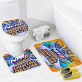 thumbnail image 4 of Nerf-theme 4-Piece Shower Curtain Set with Rugs, Waterproof Bathroom Decor Set Includes Bath Mat, U-Shaped Rug, Toilet Lid Cover and Curtain with Hooks, 4 of 6
