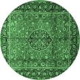 thumbnail image 1 of Ahgly Company Indoor Round Persian Emerald Green Traditional Area Rugs, 6' Round, 1 of 4