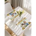 thumbnail image 5 of Spring Dog Placemats Set of 4, Sunflower Daisy Botanical Watercolor Placemats for Dining Table, Place Mats for Kitchen Tabletop, Waterproof Wipeable Dining Table Mats Set, 5 of 9