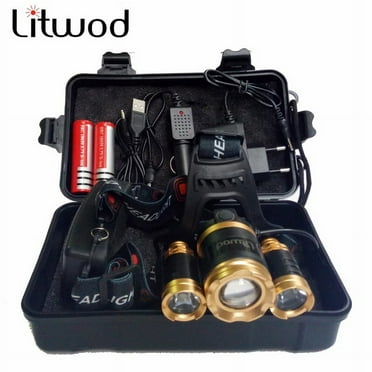 Litwod 13000 Lumen LED Headlamps with Zoomable Tactical Headlight
