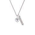 thumbnail image 2 of Delight Jewelry Lacrosse Sticks on Open Heart Silvertone Mother Daughter Bar Charm Necklace, 23", 2 of 4