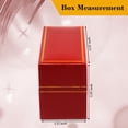 thumbnail image 2 of Novel Box Red Jewelry Box for Bangle/Watch with Gold Trim - Faux Leatherette Storage Case, 2 of 7