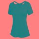 thumbnail image 5 of Ropa de trabajo para mujer,Camiseta informal de manga corta con cuello redondo para mujer, color liso, tejido elástico suave, para uso diario, sopatenor, 5 of 5