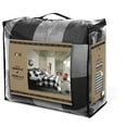 thumbnail image 2 of Comforter Set 3PC Double/Queen Buffalo Plaid White Black, 2 of 2