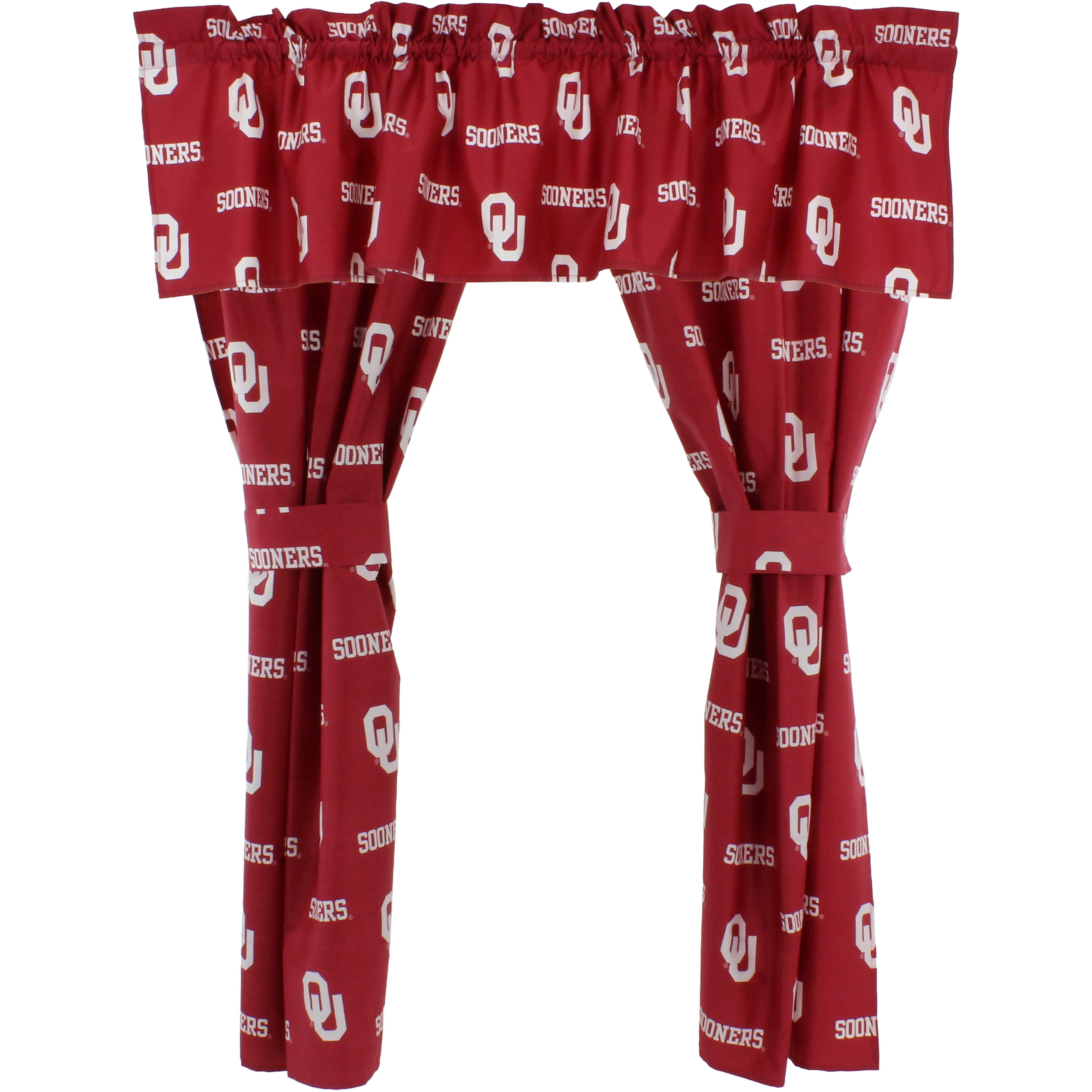 Oklahoma Sooners 100% Polyester, 84" Curtain Panels, Set of 2