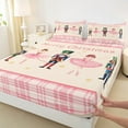 thumbnail image 3 of Homewish Retro Nutcracker Twin Sheet Sets,Cute Ballet Princess Twin Fitted Sheet,Merry Christmas Flat Sheet For Teens,Ultra Soft Home Decor,3-Piece, 3 of 7