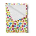 thumbnail image 2 of Easter Soft Flannel Fleece Blanket, Cartoon Style Baby Chicken and Colorful Eggs with Little Daisy Blossoms and Zigzag, Cozy Plush for Indoor and Outdoor Use, 50" x 60", Multicolor, by Ambesonne, 2 of 5