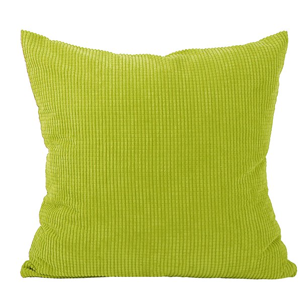 Unique Bargains Corduroy Texture Decorative Throw Pillow Cover Light