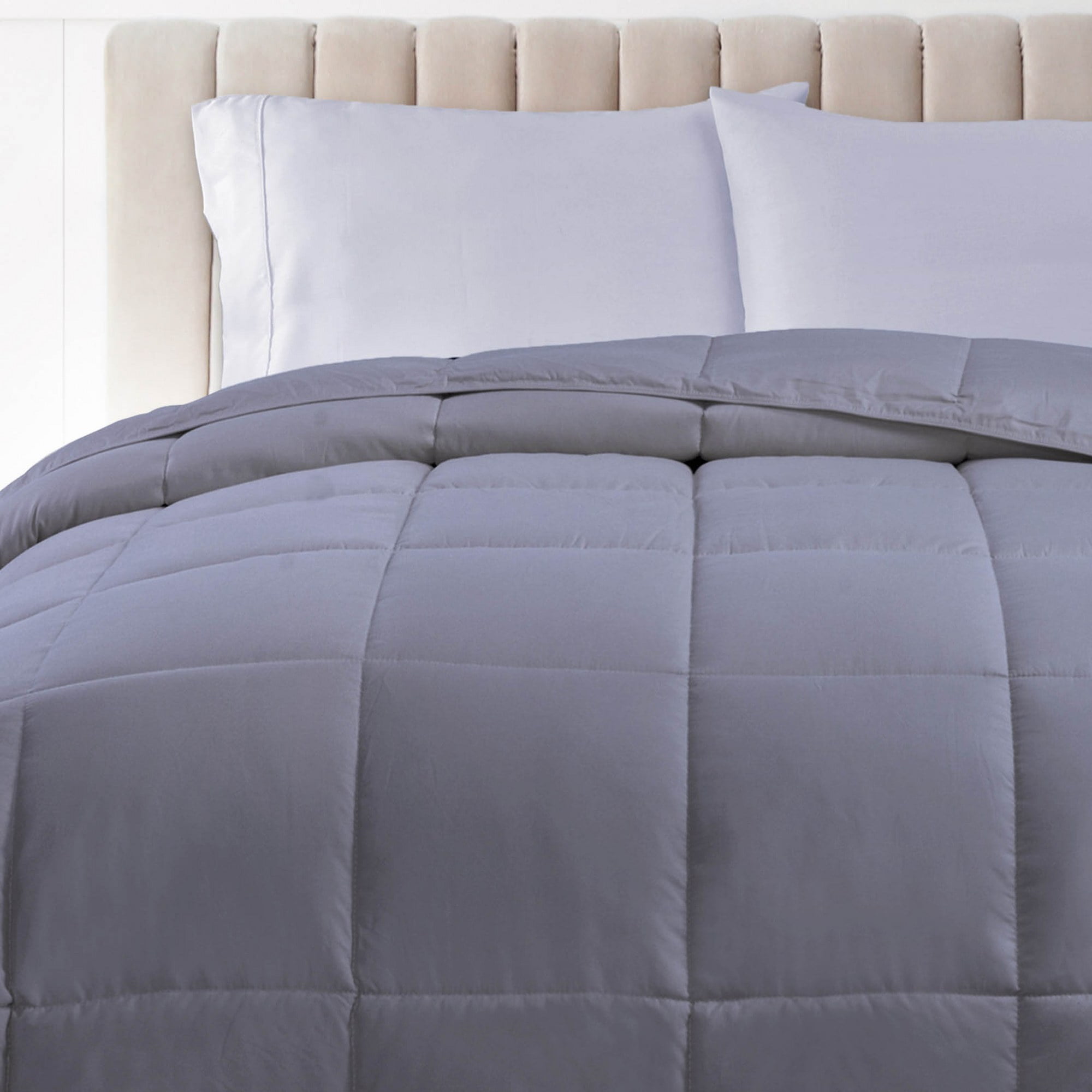 Superior Classic Reversible Comforter, Twin, Silver