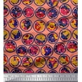 thumbnail image 1 of Soimoi Rayon Crepe Fabric Lemon Slice & Texture Print Fabric by Yard 46 Inch Wide, 1 of 2