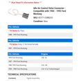 thumbnail image 2 of Idle Air Control Valve Connector - Compatible with 1984 - 1995 Ford Mustang 1985 1986 1987 1988 1989 1990 1991 1992 1993 1994, 2 of 2