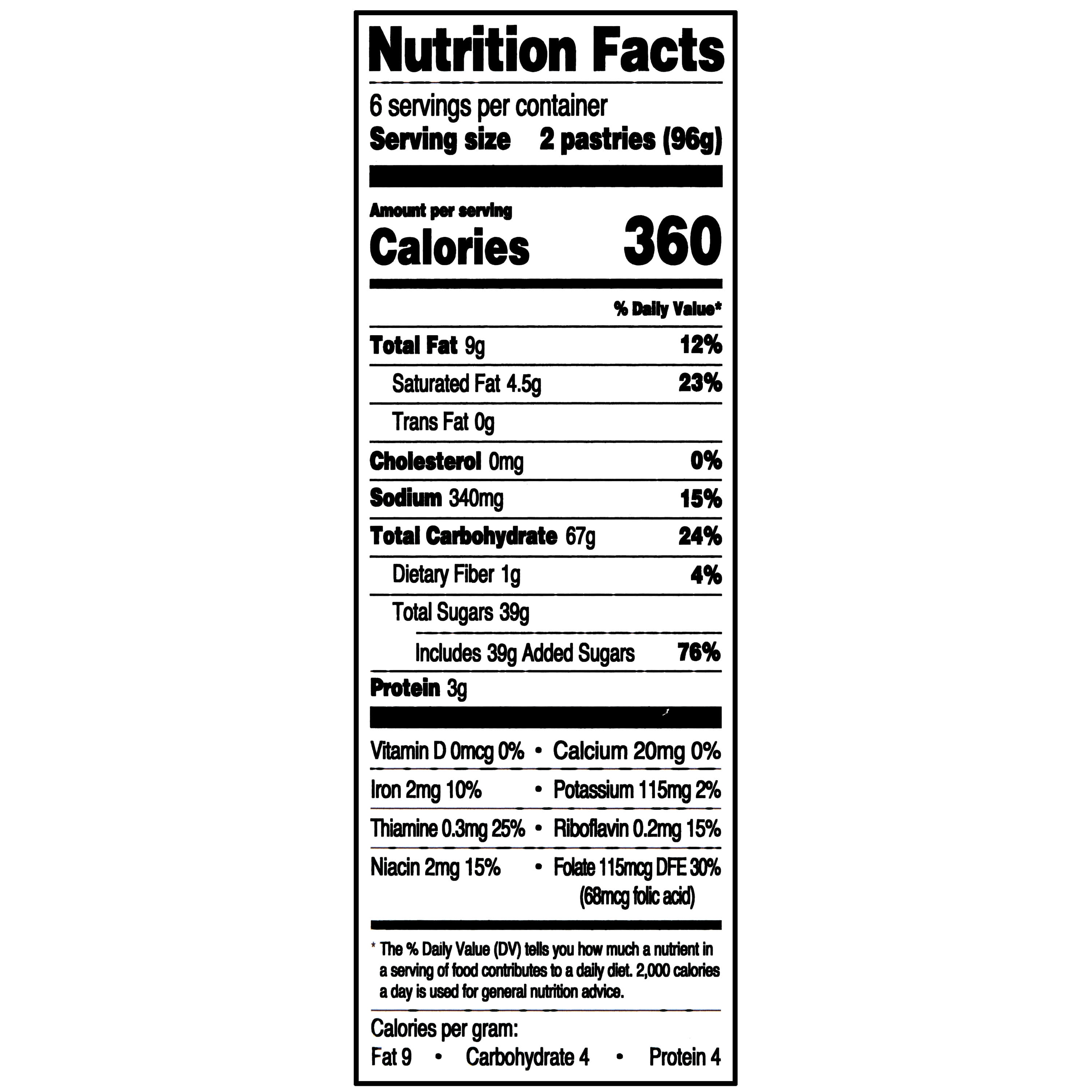 Great Value Frosted Toasted Pastries, 12 Count