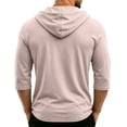 thumbnail image 5 of Vxararl3/4 Sleeve Mens Hoodies Fall Winter Trendy Print Hoodies Big and Tall Hooded Sweatshirt Loose Fleece Sweater Watermelon Red S, 5 of 6