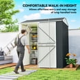 thumbnail image 4 of Outsunny Remise de Rangement Extérieure 7 Pieds x 6 Pieds de Hauteur, Remise Imperméable, Gris Foncé, 4 of 10
