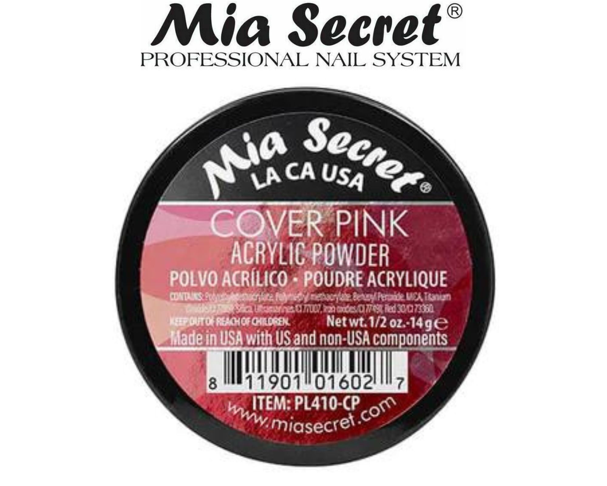 Mia Secret - Liquid Monomer 1oz + Cover Pink Acrylic Powder 0.5 oz + Dappen Dish + Academy Duo Nail Brush #8 OR - COMBO