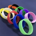 thumbnail image 5 of GOGO 10 Pcs Wide Silicone Wristbands, Mixed Colors Rubber Bracelets, 5 of 7