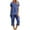 Blue, variant on ibuvkizy Two Piece Sets for Women Summer Casual Outfit Sets,Women Jogger Outfit Plus Size,Printing Round Neck Short Sleeve Sleepshirt and Pants Sets Loungewear Pajama,Womens Clothing