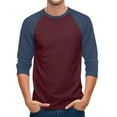thumbnail image 6 of Resicozy Men's 3/4 Sleeve Shirts Crewneck Casual Fashion Soft Vintage Workout Athletic Classic Fitted Tee Shirt Navy S, 6 of 7