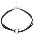 thumbnail image 1 of Collier Pendentifs Ras du Cou Cercle Gothique pour Femmes Collier Punk (Noir), 1 of 9