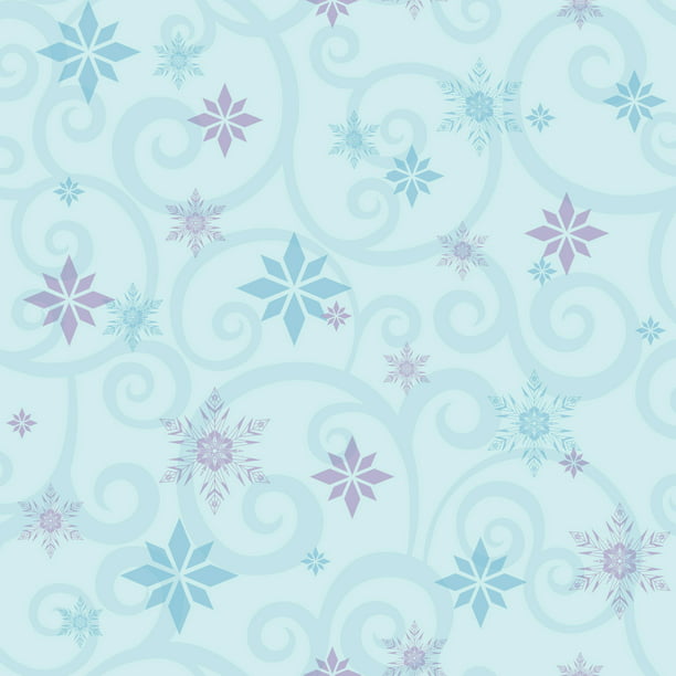 Disney Kids III Disney Frozen Snowflake Scroll Wallpaper 
