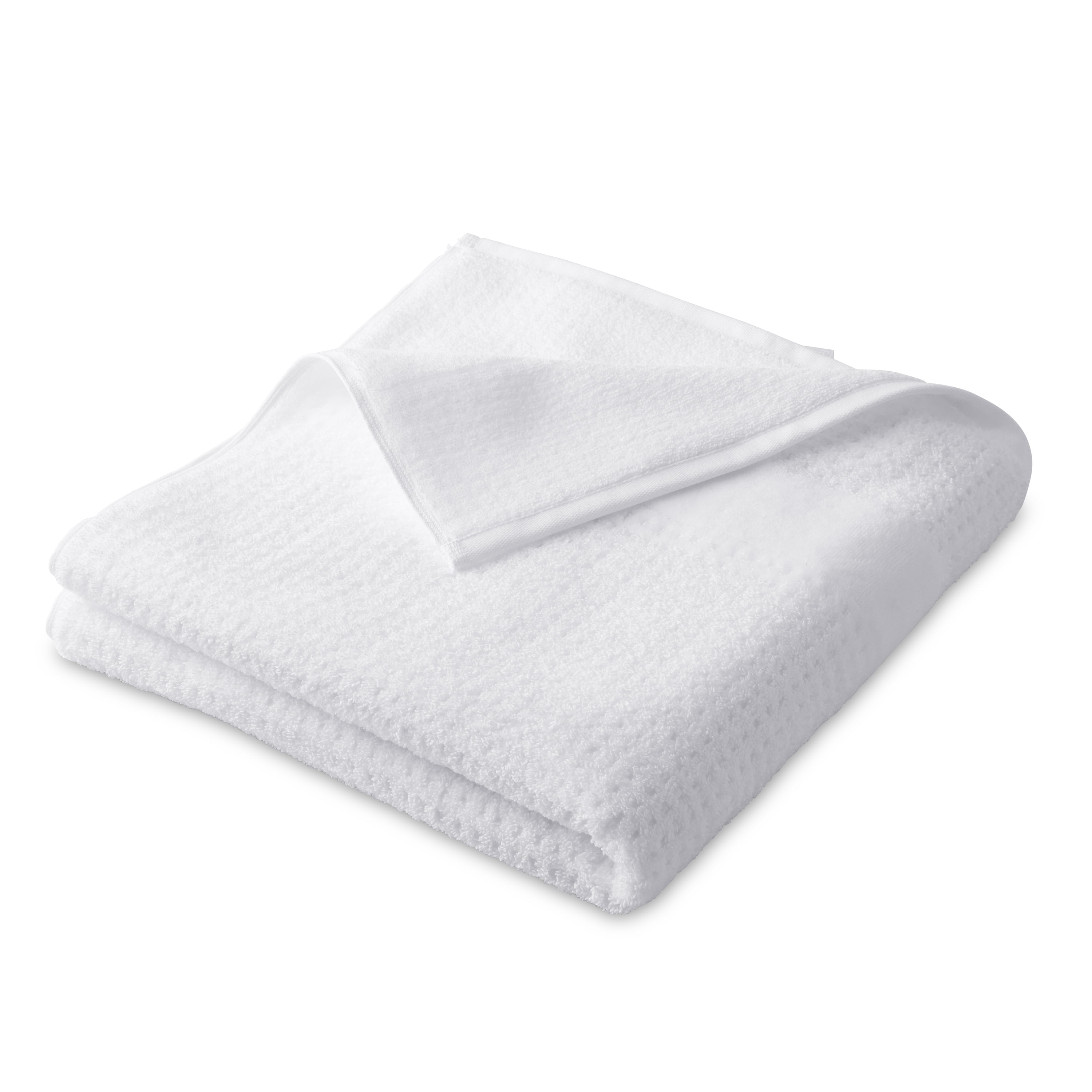 Hotel Style Turkish Cotton Bath Towel Collection Textured White Bath Towel
