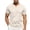 Beige, variant on Notch Neck T Shirt Men Cozy Short Sleeve Summer Tshirts Casual Stretch Muscle Solid Color Tee Brown L