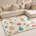 thumbnail image 2 of Gingerbread Man Element Design 63''x48'' Plush Memory Foam Bath Mat, Soft, Absorbent, Non Slip, Durable, 2 of 7