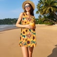 thumbnail image 3 of Disketp Bohemian Sunflower para Vestido sin Mangas para Mujeres, Vestidos de Verano para Mujeres, Casual y Holgado para la Playa, 3 of 7