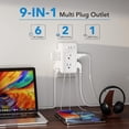 thumbnail image 2 of BN-LINK Multi Plug Outlet Extender, 6 Wall Outlets and 3 USB Ports (1 USB C), Multi Outlet Splitter Power Strip, USB Wall Power Strip Plug Adapter for Home, Office, Travel, 5V, 3.4A, 2 of 7