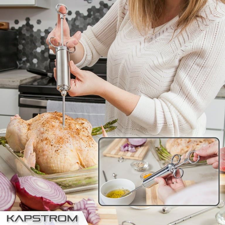 Dropship Silicone Cooking Brush Baking Roasting Grilling Baster With  Marinade Needles For Turkey, Beef, Pork, Chicken to Sell Online at a Lower  Price