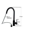 thumbnail image 3 of Llave Monomando Fregadero O Tarja Cocina Retráctil Rubinett Laton Solido Negro Mate Pre Lavado, 3 of 4