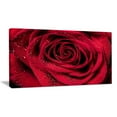 thumbnail image 1 of Design Art Red Rose Petals with Rain Droplets Floral Canvas Art Print, 1 of 2