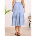 thumbnail image 3 of DARING DIVA Women's Boho Beach Flowy Tiered Long Skirts X-Small Light Blue, 3 of 6