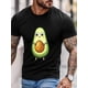 thumbnail image 2 of Camiseta de manga corta para hombre, estilo casual, con cuello redondo y dibujos de aguacate., 2 of 8