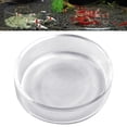 thumbnail image 1 of Flmtop Aquarium Fish Tank Crystal Red Cherry Shrimp Round Glass Feeding Dish Feeder, 1 of 9