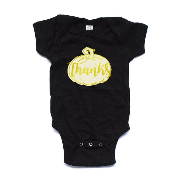 NanyCraft's Thanks Gold Pumpkin Baby Girl Bodysuit