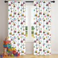 thumbnail image 5 of Blackout Kids Curtains,Cartoon Construction Vehicles Triangles Childrens Insulated Curtains Set Of 2,Bedroom Essentials,Toddler Room Decor 42"x84", 5 of 5